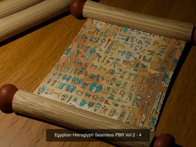 12 Egyptian Hieroglyphs Seamless Textures Texture
