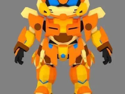  Super Mecha 11 - Casserra of Code Name C43R4 Low-poly 3D model