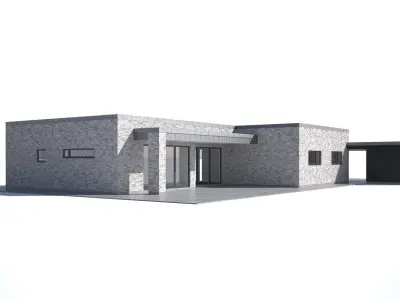 Danish - Scandinavian - detached house 001 3D model