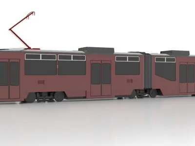 Tatra KT8D5N Low Low-poly 3D model