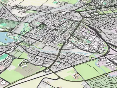 Cityscape Suwalki Poland 3D model