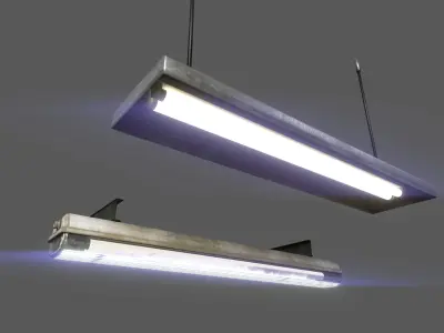 Industrial Lights Low-poly 3D model
