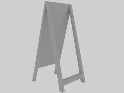 A-Frame Signboard 3D Model 3D model