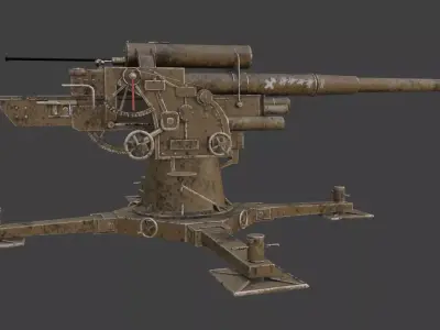 Flak88 Afrikakorps cammo 3D model