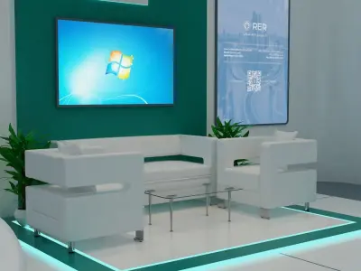 Exhibition Booth 6x6  3D model