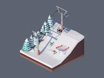 land 33A Low-poly 3D model