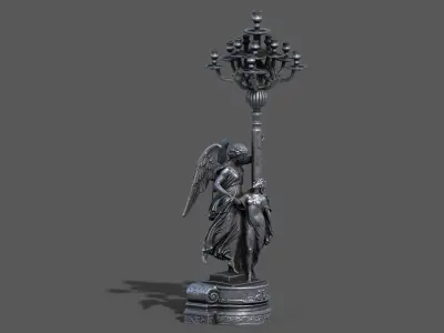 church candle holder statue  3D model purchase