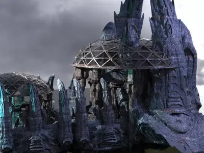 Wraith Hive Monarch Claw Dome Kitbash 1 3D model