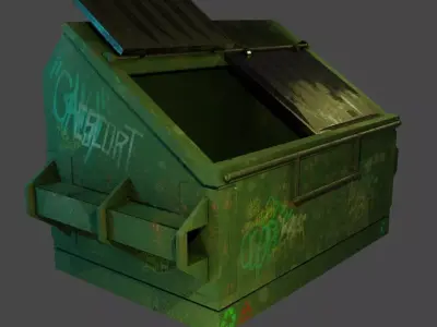 Container Garbage Low-poly 3D model