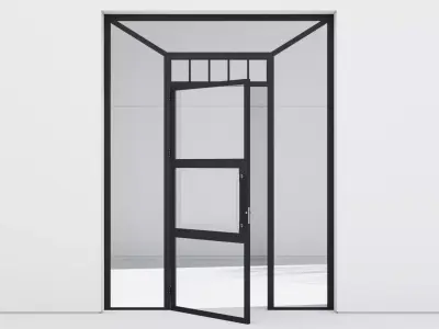 Aluminium door 309 3D model