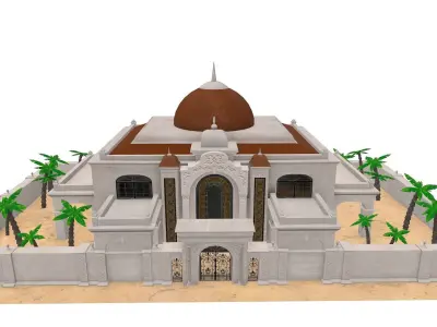 Desert Mansion Low-poly 3D model