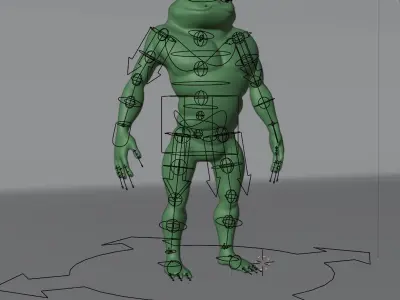 frog-man summer and normal versions 3D Model Pack