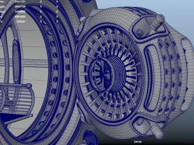 Space tunnel with vortex effect  3D model