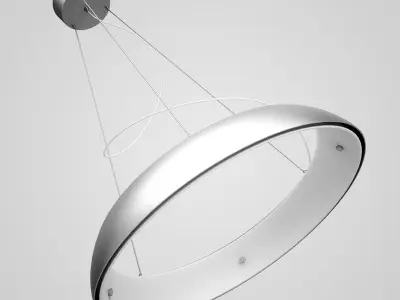 Chrome Hanging Lamp 02 3D model