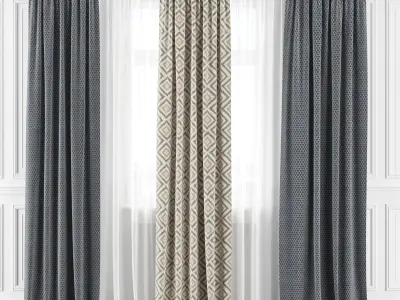 Curtain Set 101C 3D model
