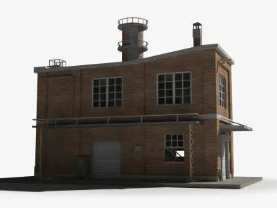 Factory xx22 Low-poly 3D model purchase