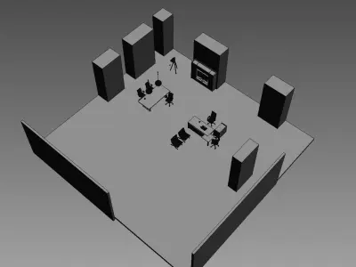 office interior md1599 a16 3D model