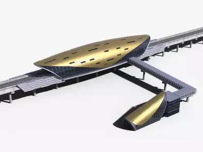 Dubai metro station 3D model