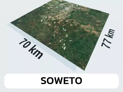 Soweto South Africa City Landscape 3D Model 3D model