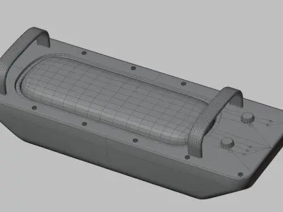 Spaceship LED lamp module  Free 3D model