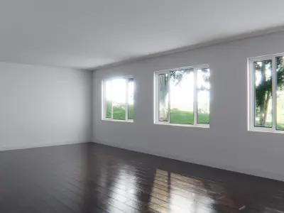 Interior Startup Base Mesh Livingroom Scene Low-poly 3D model