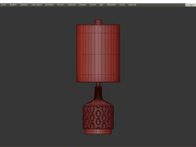 Uttermost Darrin Grey Table Lamp Low-poly 3D model