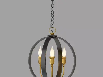 Olivier Frosted Gold Candles 3D model purchase