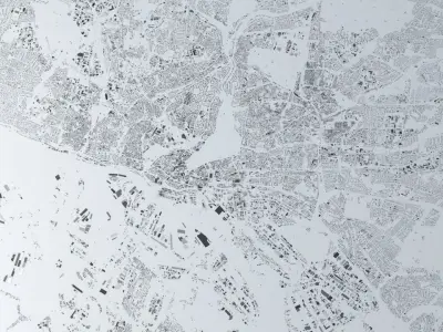 Hamburg Streets and Buildings 3D model