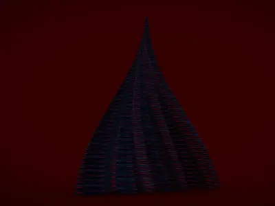 Tube Building Alien Crystal 2 3D model