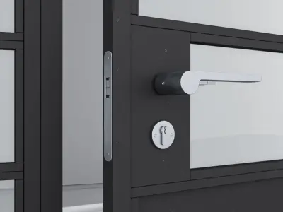 Aluminium door 166 3D model