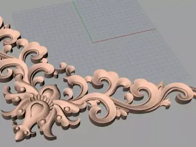 Woodworking CNC Router 3D Relief STL models used for artcam E431 3D model