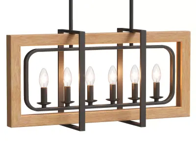 Ring LED chandelier 3D model