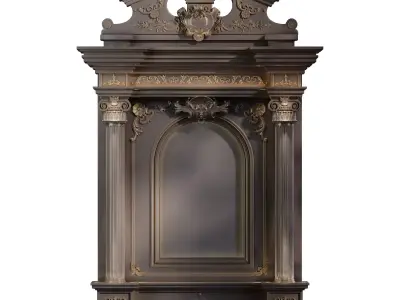 Baroque Wall Niche set 926 Low-poly 3D model