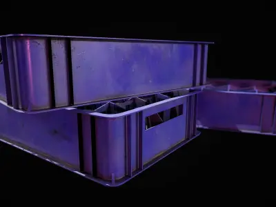 BottleCrate Low-poly 3D model