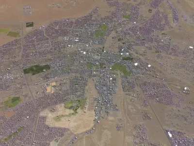 Al Ain - Topography Terrain 3D City 3D Model Pack