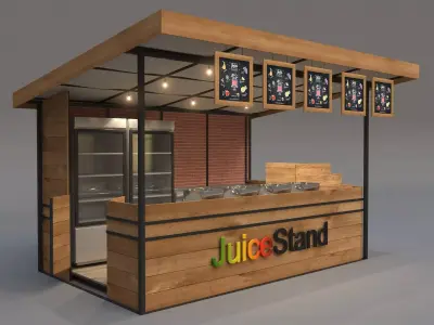 Juice Stand For Outdoor And Indoor Shopping Malls 3D model