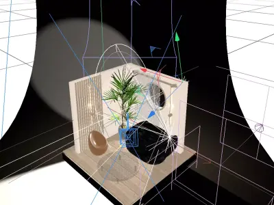 Interior Animation Scene Cinema 4D Redshift Project 3D model