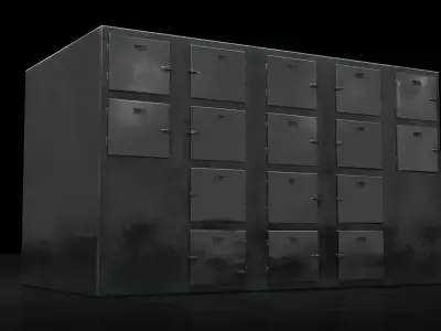 Mortuary Refrigerator 3D model