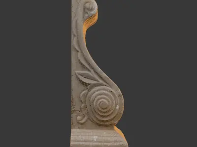 Decorative Architectural Corbel 3D Scan Low-poly 3D model