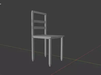 A chair for Counter Height Dining Table Low polly Low-poly 3D model