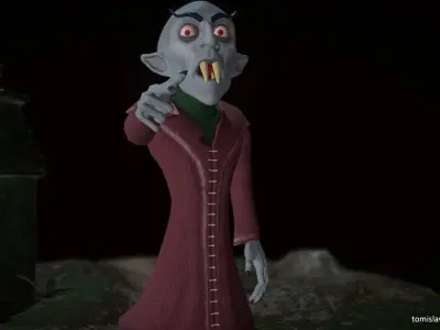 Nosferatu Caricature Low-poly 3D model