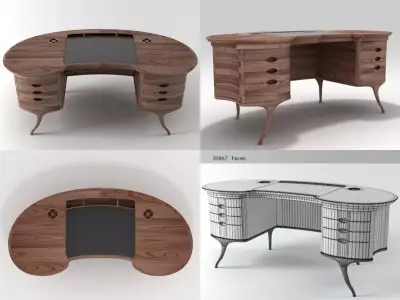 Bean Desk 3D model