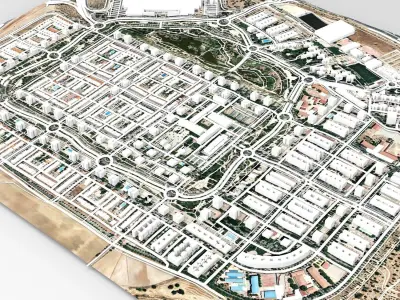 Loranca municipality in Spain 3D model