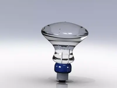 Bulb glass light Free 3D model