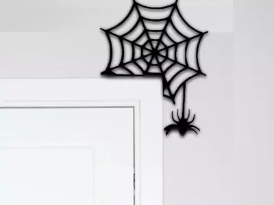 Spider Door Corner Decor 3D print model 2