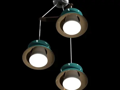 Astron Tri Mid-Century Chandelier  Rejuvenation 3D model
