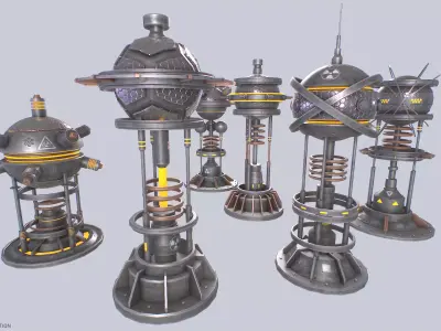 Nuclear reactor collection 3D Model Pack