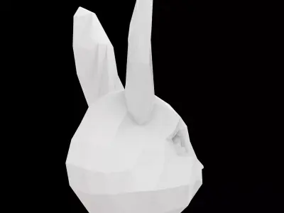 Geometric Rabbit Sculpture 3D Print Model 3D print model