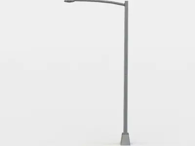 Light pole Low-poly 3D model get