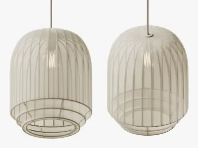Pendant light off white northern 3D model